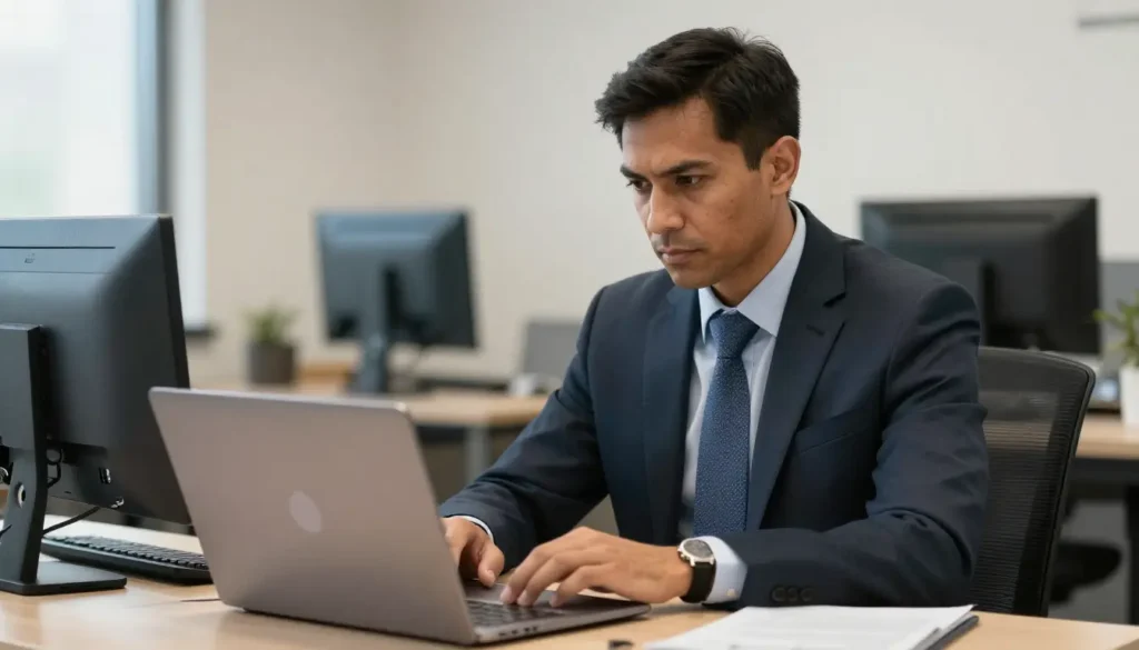 University compliance officer reviewing student withdrawal data for R2T4 calculation